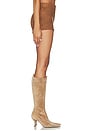 view 4 of 6 Priya Faux Suede Hot Short in Dark Brown