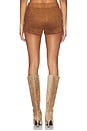 view 5 of 6 Priya Faux Suede Hot Short in Dark Brown
