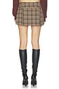 view 5 of 6 Davey Mini Skort in Brown Plaid