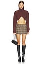 view 6 of 6 Davey Mini Skort in Brown Plaid