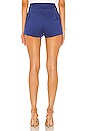view 3 of 4 Fatima Zip Hot Short in Blue