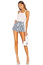 view 4 of 4 Sydney Striped Denim Shorts in Blue & White
