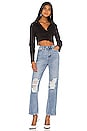 view 4 of 4 Agatha Straight Leg Jeans in Light Wash Blue