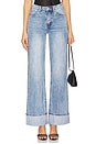 view 1 of 6 Lulu Cuffed Jean in Mid Wash Blue