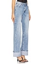 view 2 of 6 Lulu Cuffed Jean in Mid Wash Blue