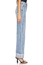 view 3 of 6 Lulu Cuffed Jean in Mid Wash Blue