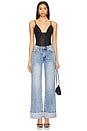 view 5 of 6 Lulu Cuffed Jean in Mid Wash Blue