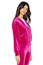 view 2 of 4 Aja Velour Jacket in Hot Pink