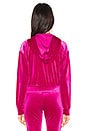 view 3 of 4 Aja Velour Jacket in Hot Pink