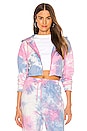 view 1 of 4 Paris Zip Up Hoodie in Pink & Blue