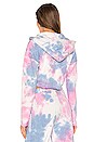 view 3 of 4 Paris Zip Up Hoodie in Pink & Blue