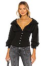 view 1 of 4 Martine Corset Hoodie in Black