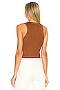 view 3 of 5 Sonya Rib Sweater Tank in Chocolate Brown