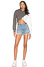 view 4 of 4 Anais Two Tone Hoodie in Grey Multi
