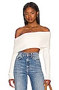 view 1 of 4 Lyla Crop Sweater in White