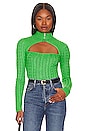 view 1 of 4 Tanya Cut Out Sweater in Green
