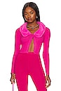 view 1 of 4 Milana Faux Fur Cardigan in Hot Pink