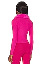 view 3 of 4 Milana Faux Fur Cardigan in Hot Pink