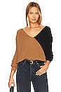 view 1 of 5 Trish Knot Sweater in Brown & Black
