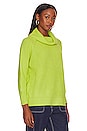 view 2 of 4 Luna Open Back Sweater in Lime Green
