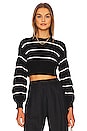 view 1 of 4 Sophia Stripe Sweater in Black
