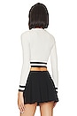 view 3 of 4 Nichole Cropped Sweater in White & Black