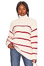view 1 of 4 Robyn Stripe Sweater in Red Stripe