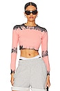 view 1 of 4 Narelle Crop Sweater in Black & Pink