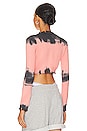 view 3 of 4 Narelle Crop Sweater in Black & Pink