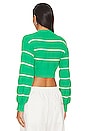 view 3 of 4 Sophia Stripe Sweater in Green & White