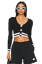 view 1 of 4 Nichole Cropped Sweater in Black & White