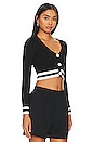 view 2 of 4 Nichole Cropped Sweater in Black & White