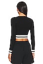 view 3 of 4 Nichole Cropped Sweater in Black & White