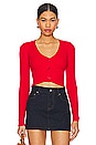 view 1 of 4 Nichole Cropped Sweater in Red