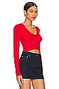 view 2 of 4 Nichole Cropped Sweater in Red