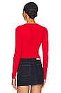 view 3 of 4 Nichole Cropped Sweater in Red