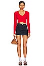 view 4 of 4 Nichole Cropped Sweater in Red
