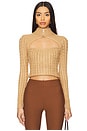 view 1 of 4 Tanya Cut Out Sweater in Camel