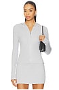 view 1 of 4 Sariyah Zip Up Sweater in Grey
