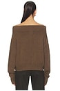 view 3 of 4 Lena Off Shoulder Sweater in Brown