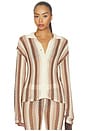 view 2 of 5 GILET FRANCIE in Neutral Stripe