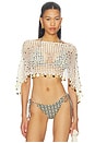 view 1 of 5 Maris Crochet Poncho in Ivory