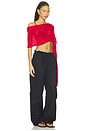 view 2 of 4 Miria Knit Cape Top in Red
