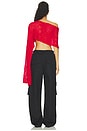 view 4 of 4 Miria Knit Cape Top in Red
