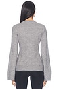 view 4 of 4 Amelie Button Front Sweater in Charcoal