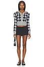 view 5 of 4 Danika Cardigan in Navy & Grey Argyle