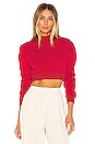 view 1 of 4 Meghan Crop Sweatshirt in Red