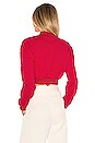 view 3 of 4 Meghan Crop Sweatshirt in Red