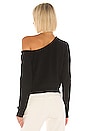 view 3 of 4 Ravie One Shoulder Sweater in Black