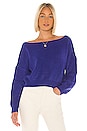 view 1 of 4 Lulu Off Shoulder Sweater in Blue